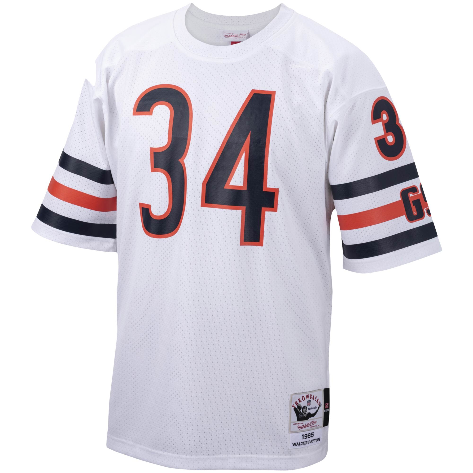 Walter Payton Chicago Bears Mitchell & Ness Big & Tall 1985 Retired Player Replica Jersey – White Clowdercats