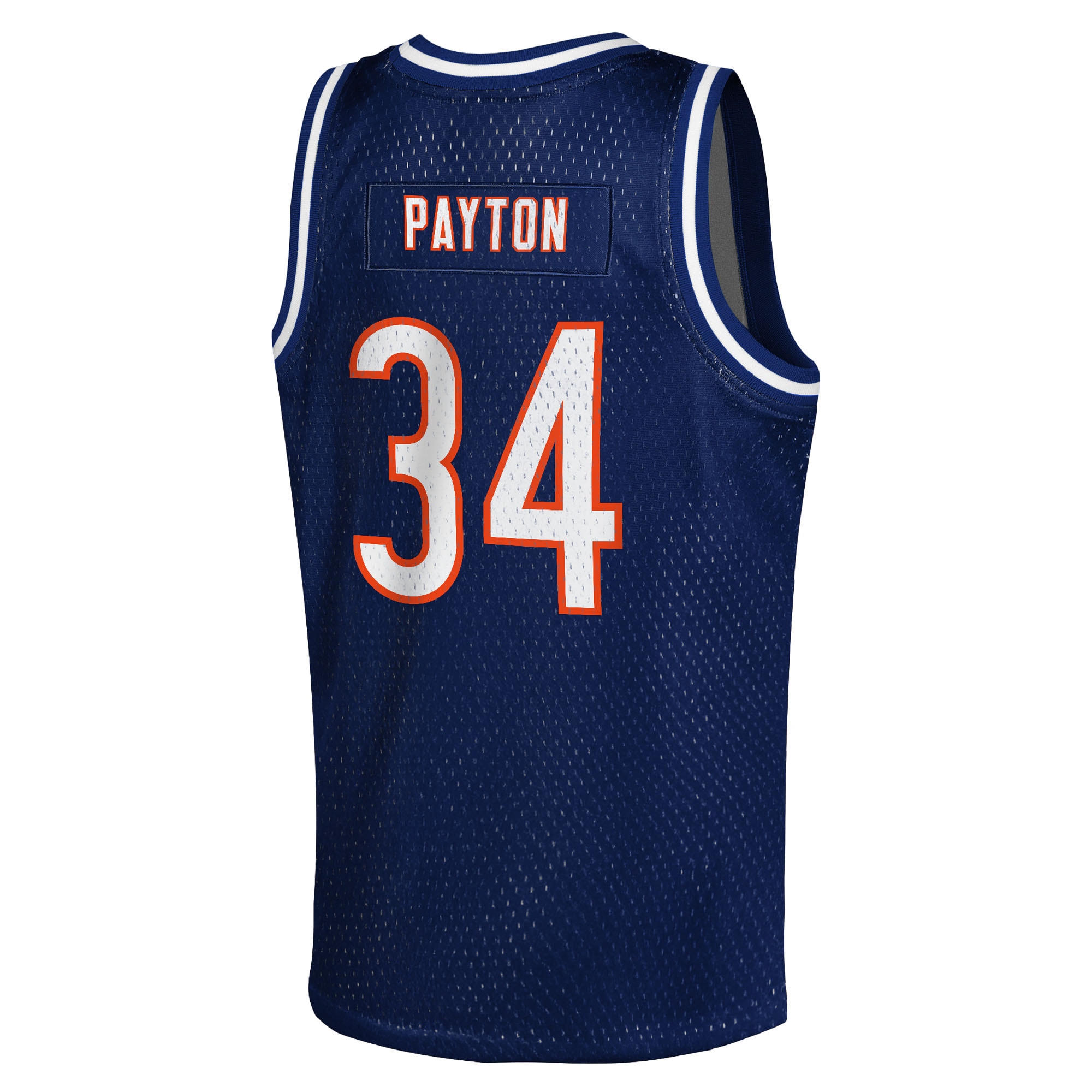 Walter Payton Chicago Bears Mitchell & Ness Youth Retired Player NFL Basketball Fashion Jersey – Navy Clowdercats