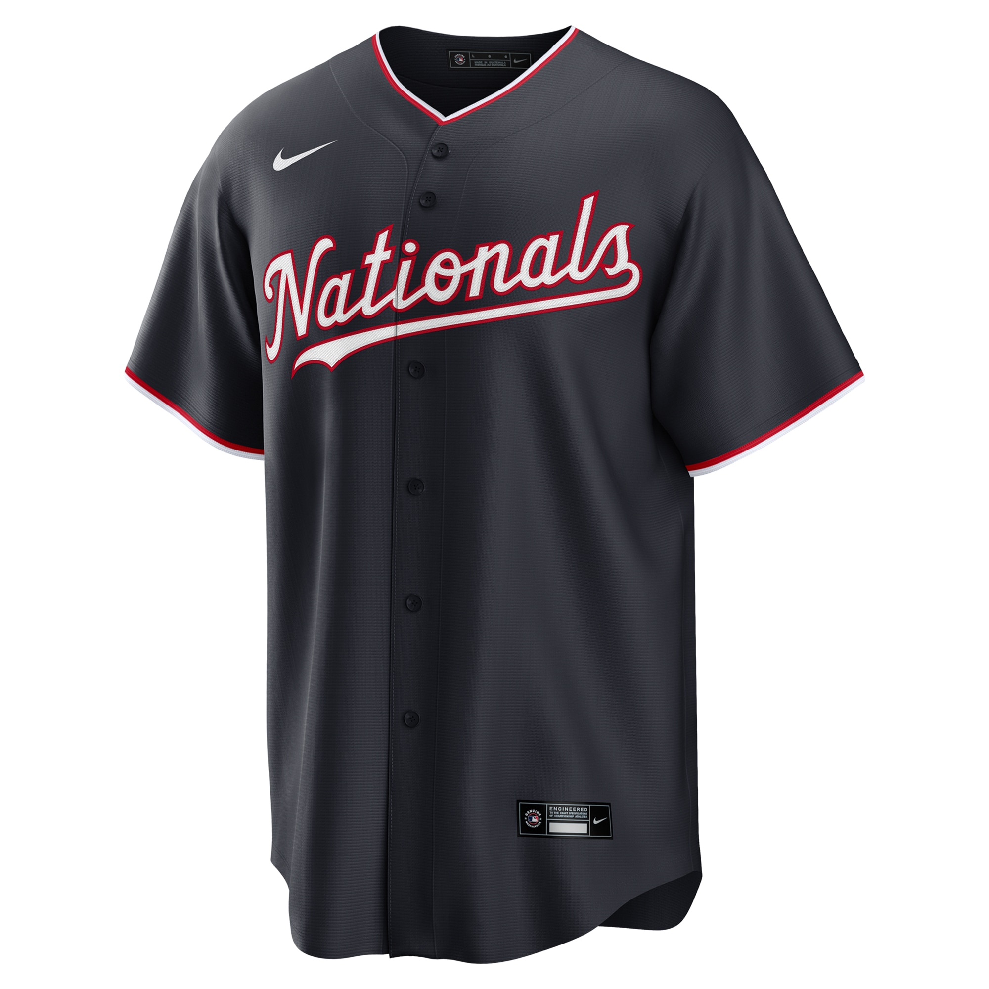 Washington Nationals Nike Alternate Custom Replica Jersey – Navy