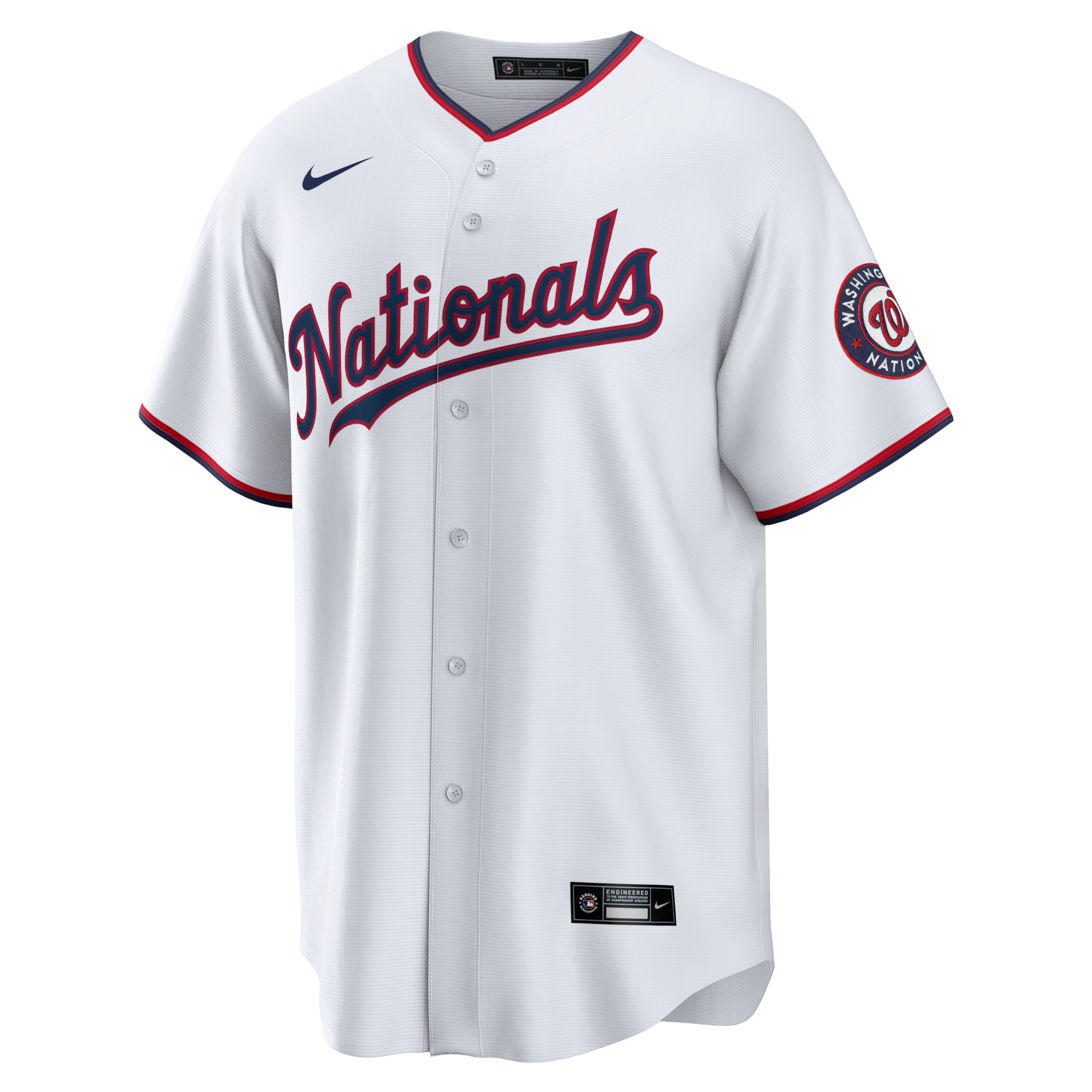 Washington Nationals Nike Home Blank Replica Jersey – White