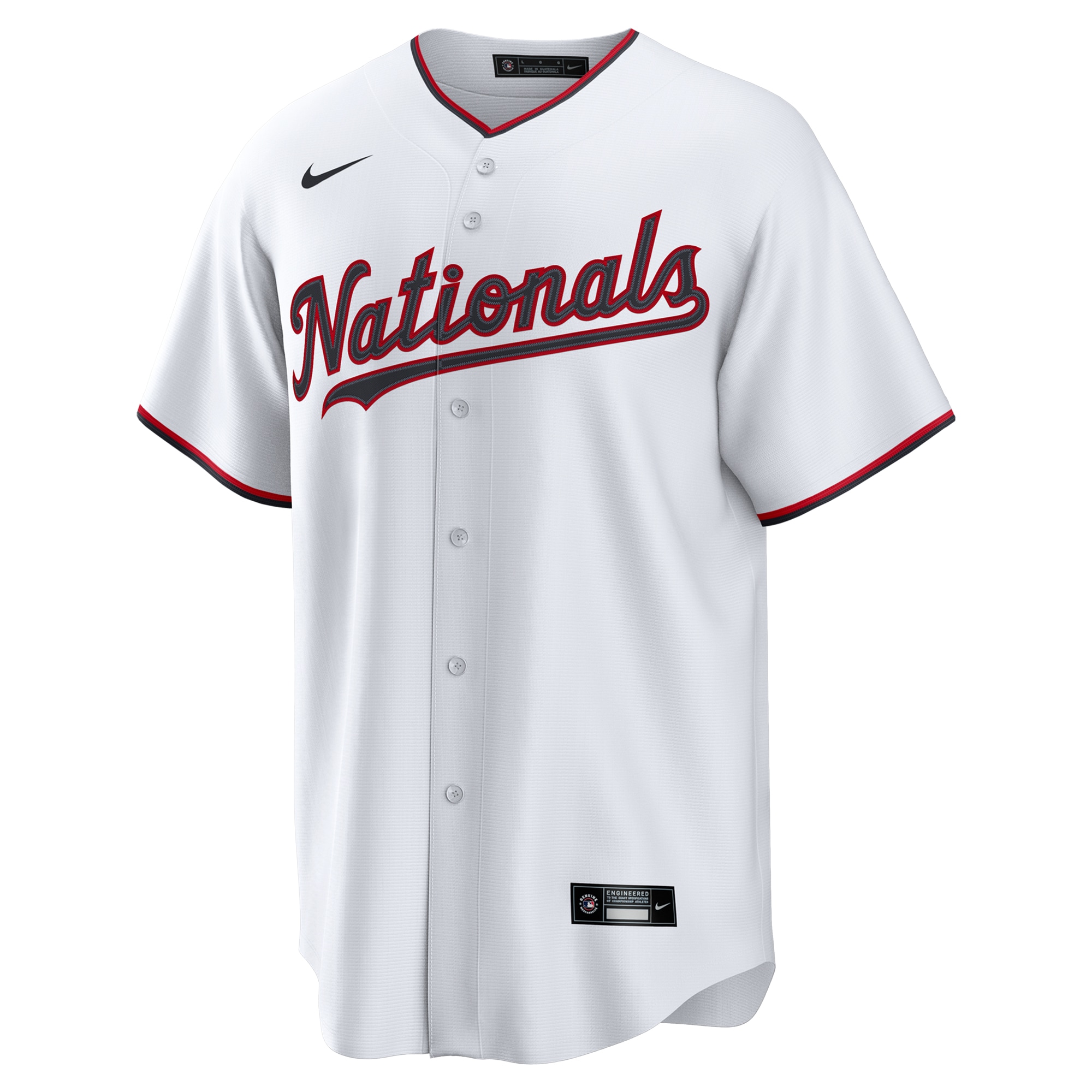 Washington Nationals Nike Home Custom Replica Jersey – White