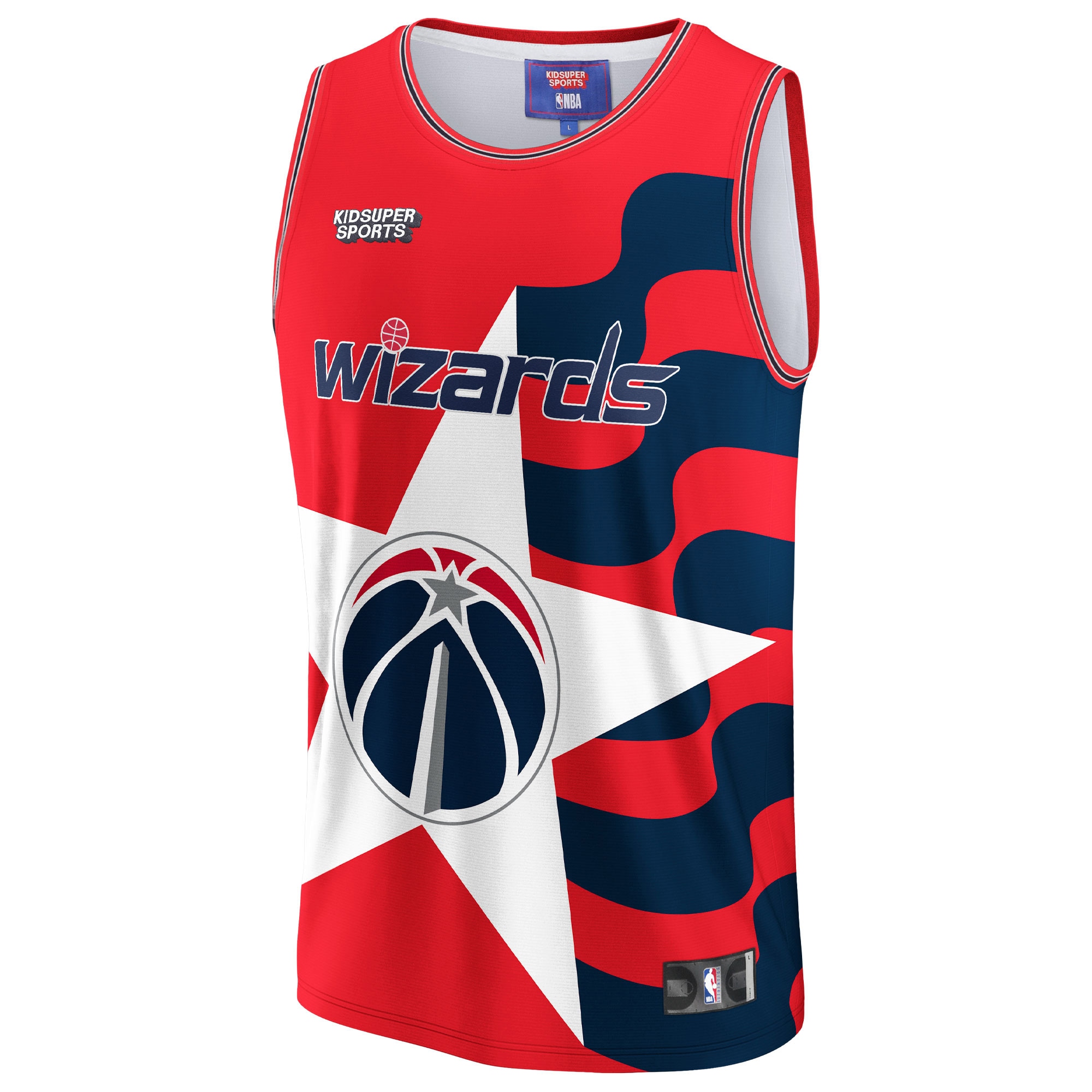 Washington Wizards NBA & KidSuper Studios by Fanatics Unisex Hometown Jersey – Red Clowdercats