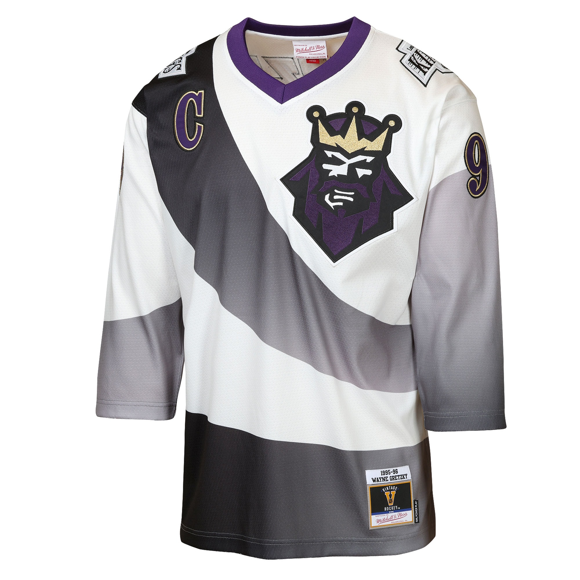 Wayne Gretzky Los Angeles Kings Mitchell & Ness Youth 1995/96 Power Play Throwback Alternate Player Jersey with Captain Patch – White Clowdercats