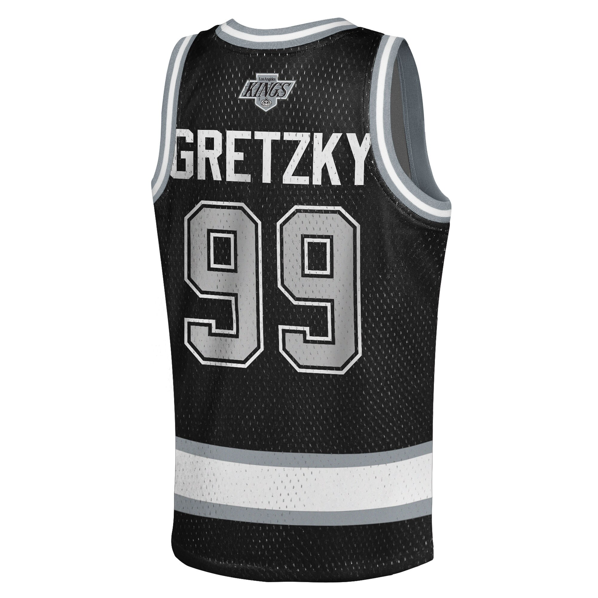 Wayne Gretzky Los Angeles Kings Mitchell & Ness Youth Maxxed Out Fashion Basketball Jersey – Black Clowdercats