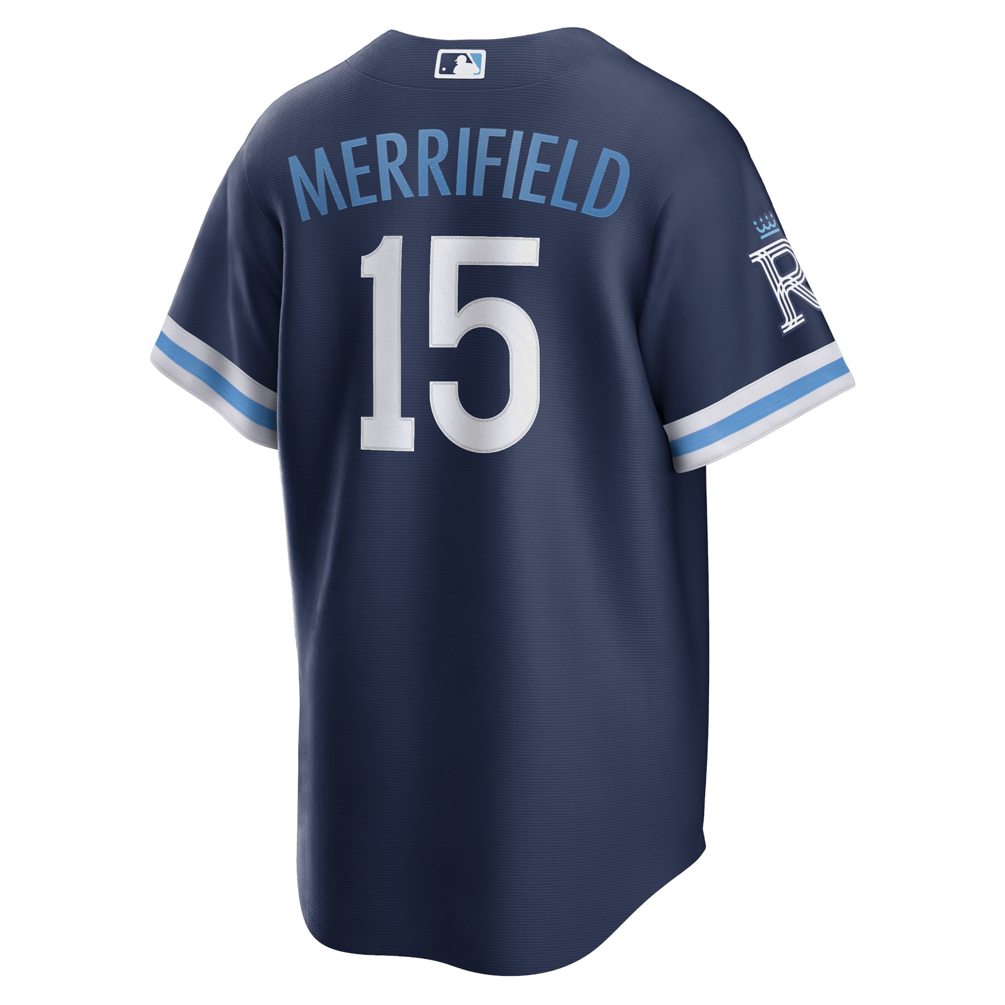 Whit Merrifield Kansas City Royals Nike City Connect Replica Player Jersey – Navy