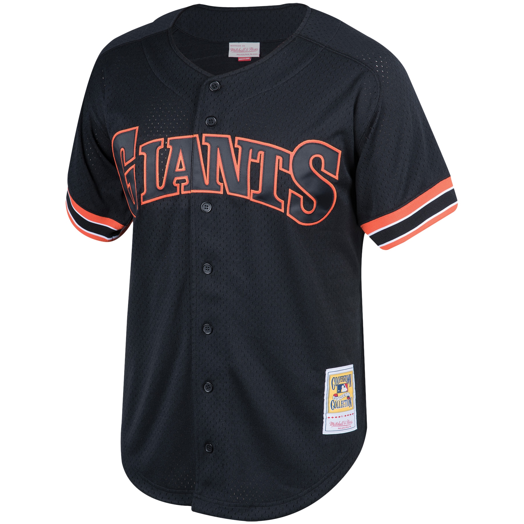 Will Clark San Francisco Giants Mitchell & Ness Cooperstown Collection Mesh Batting Practice Button-Up Jersey – Black