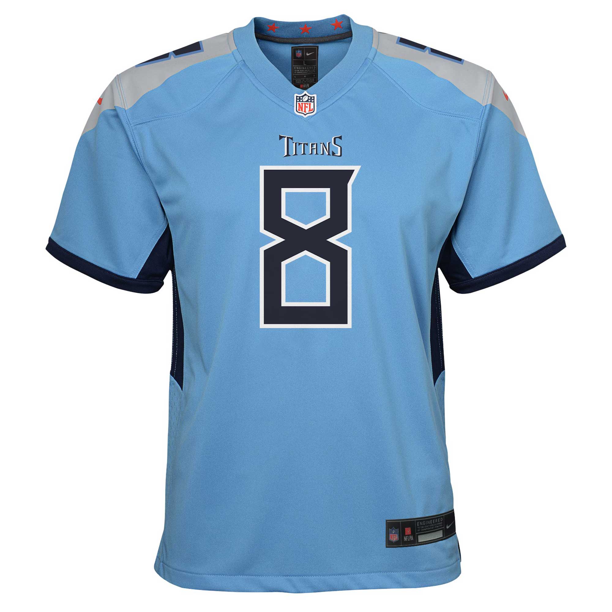 Will Levis Tennessee Titans Nike Youth Game Jersey – Light Blue Clowdercats