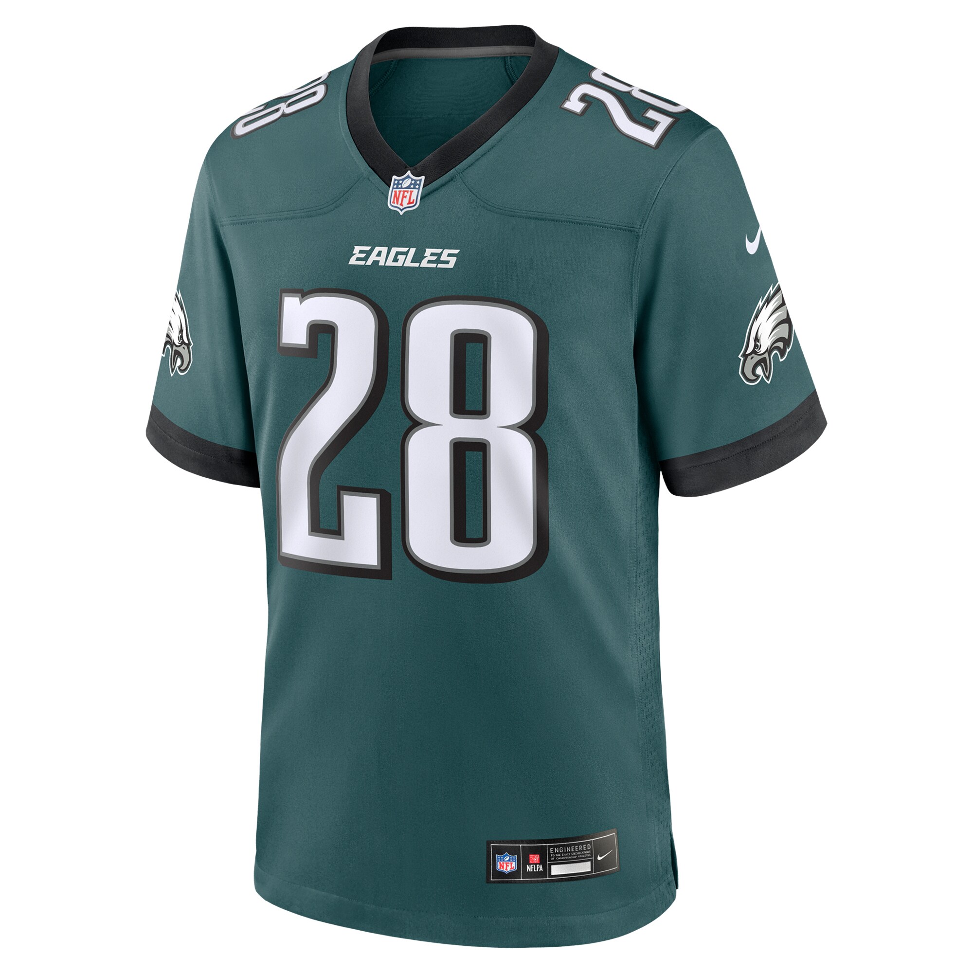 Will Shipley Philadelphia Eagles Nike Team Game Jersey – Midnight Green Clowdercats