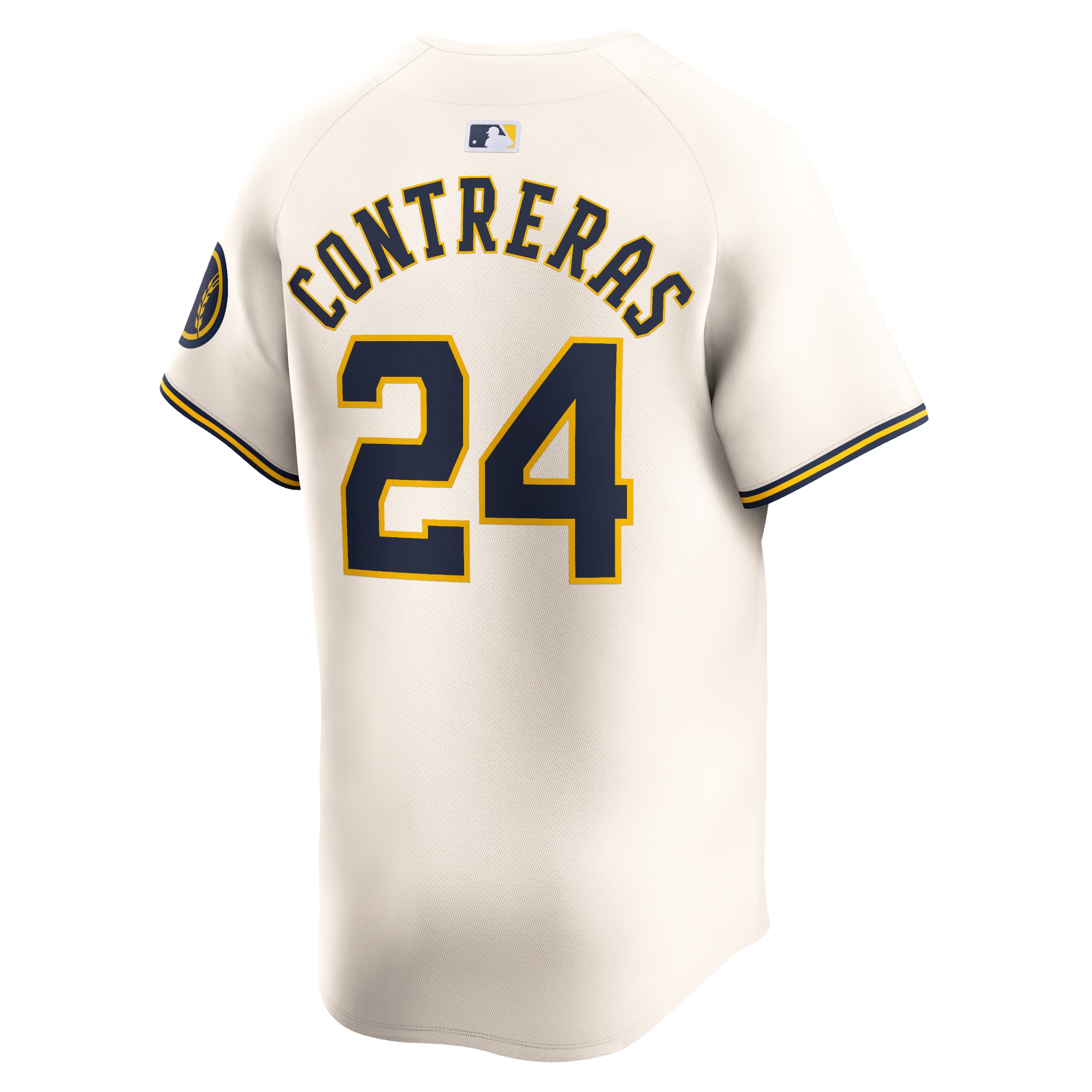 William Contreras Milwaukee Brewers Nike Home Limited Player Jersey – Cream
