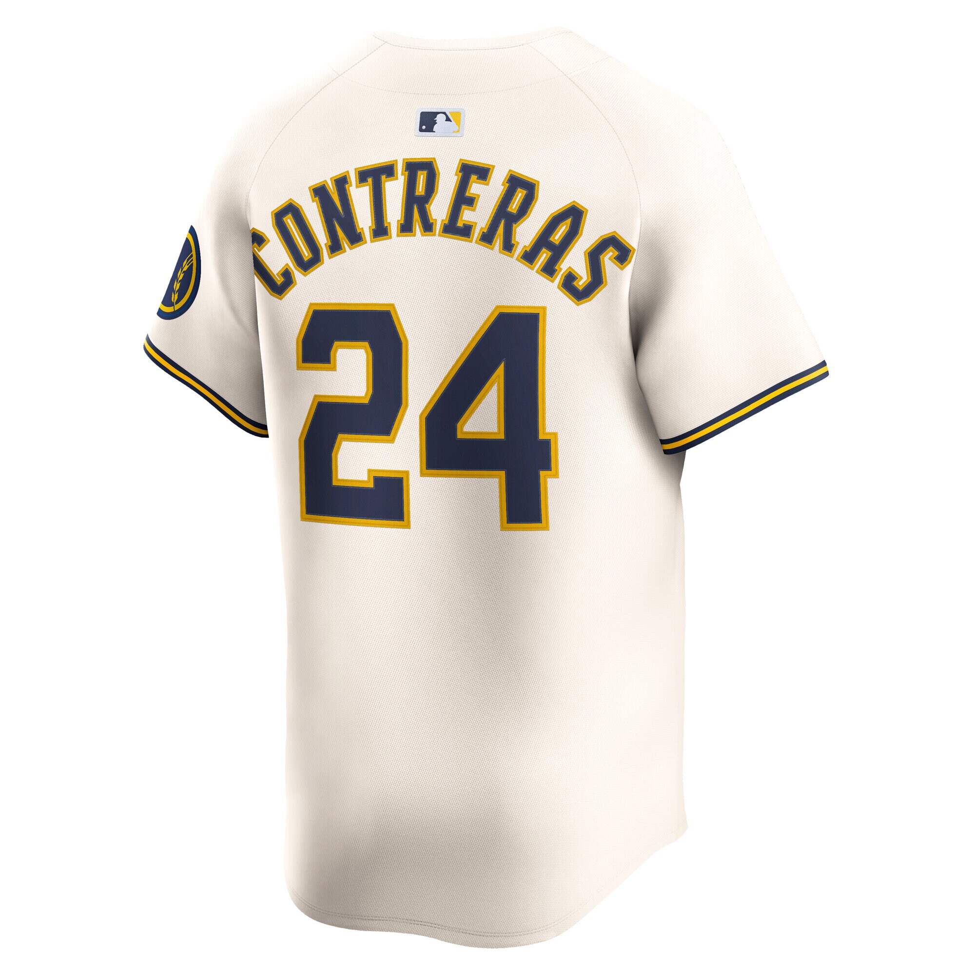 William Contreras Milwaukee Brewers Nike Home Limited Player Jersey – Cream