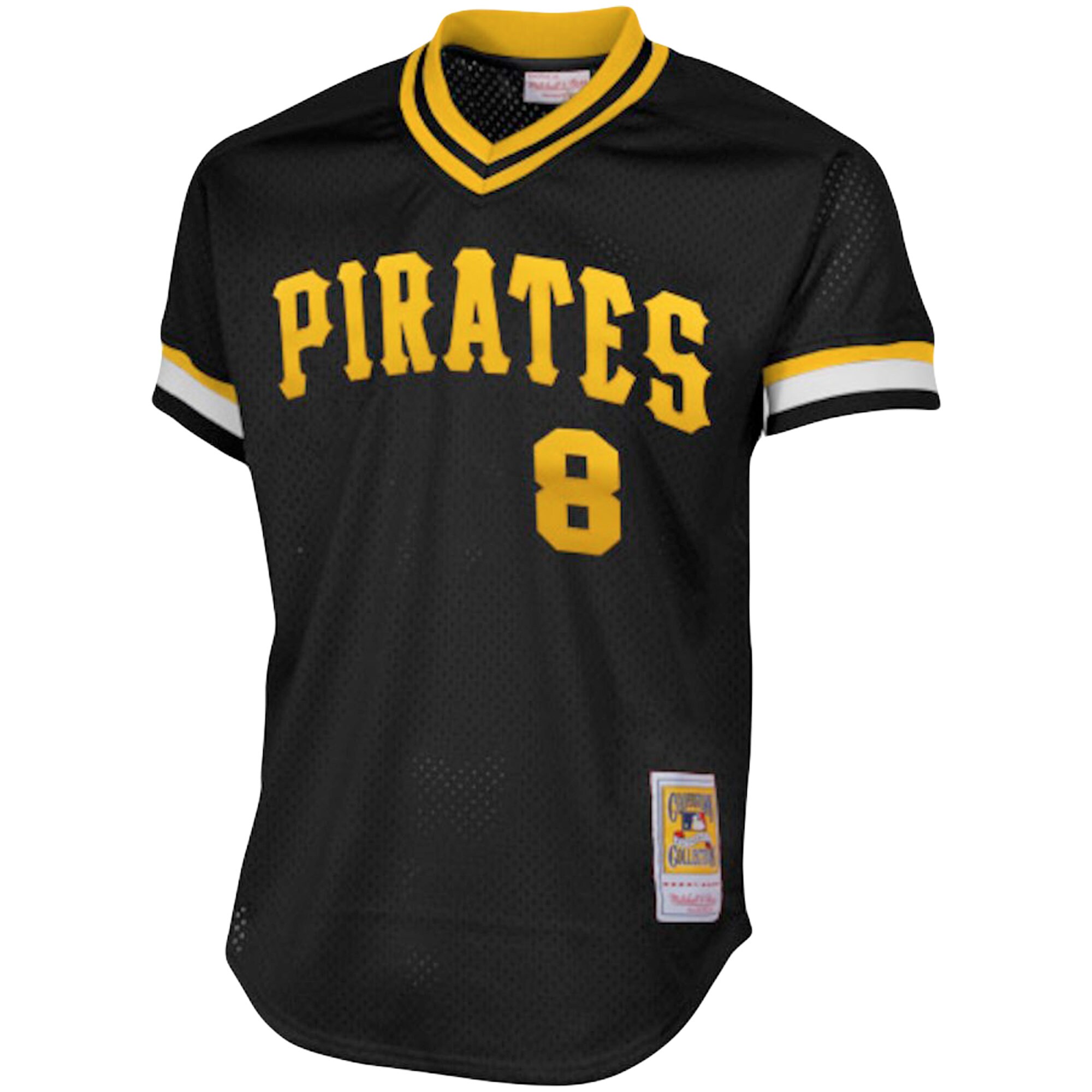 Willie Stargell Pittsburgh Pirates Mitchell & Ness Cooperstown Collection Big & Tall Mesh Batting Practice Jersey – Black