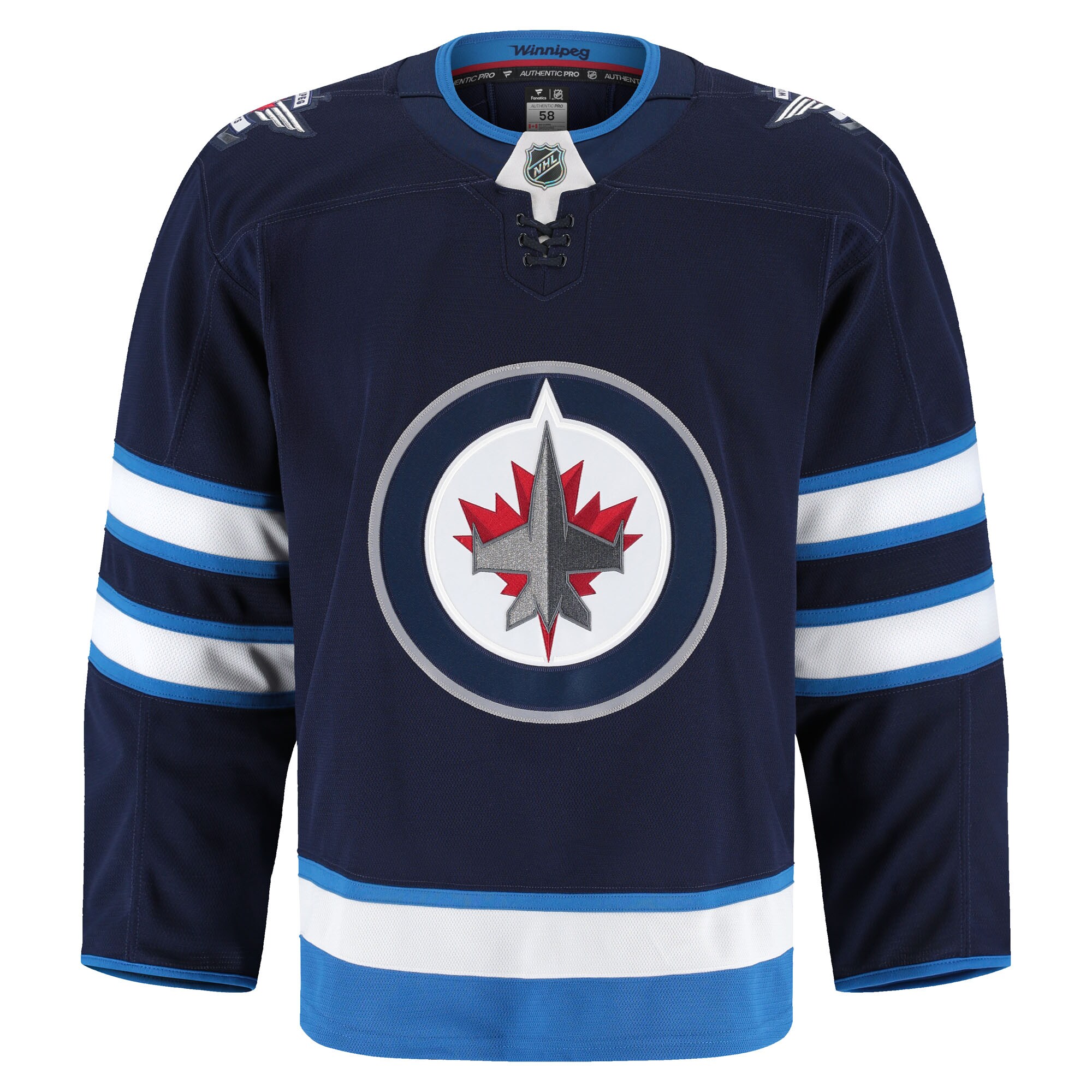 Winnipeg Jets Fanatics Home Authentic Pro Jersey – Navy Clowdercats