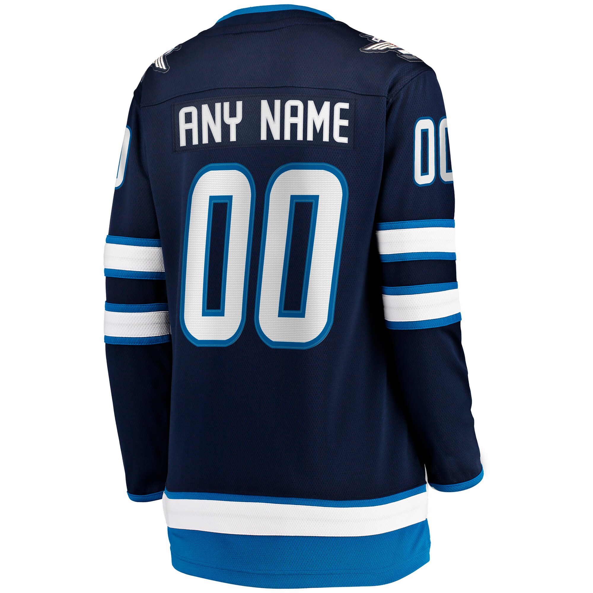 Winnipeg Jets Fanatics Women’s Home Breakaway Custom Jersey – Blue Clowdercats