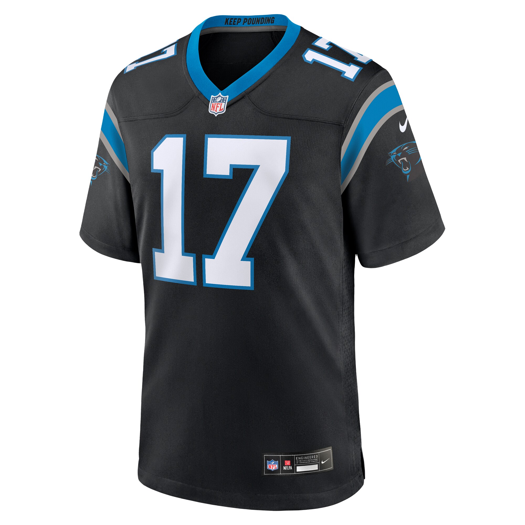 Xavier Legette Carolina Panthers Nike 2024 NFL First Round Pick Game Player Jersey – Black Clowdercats