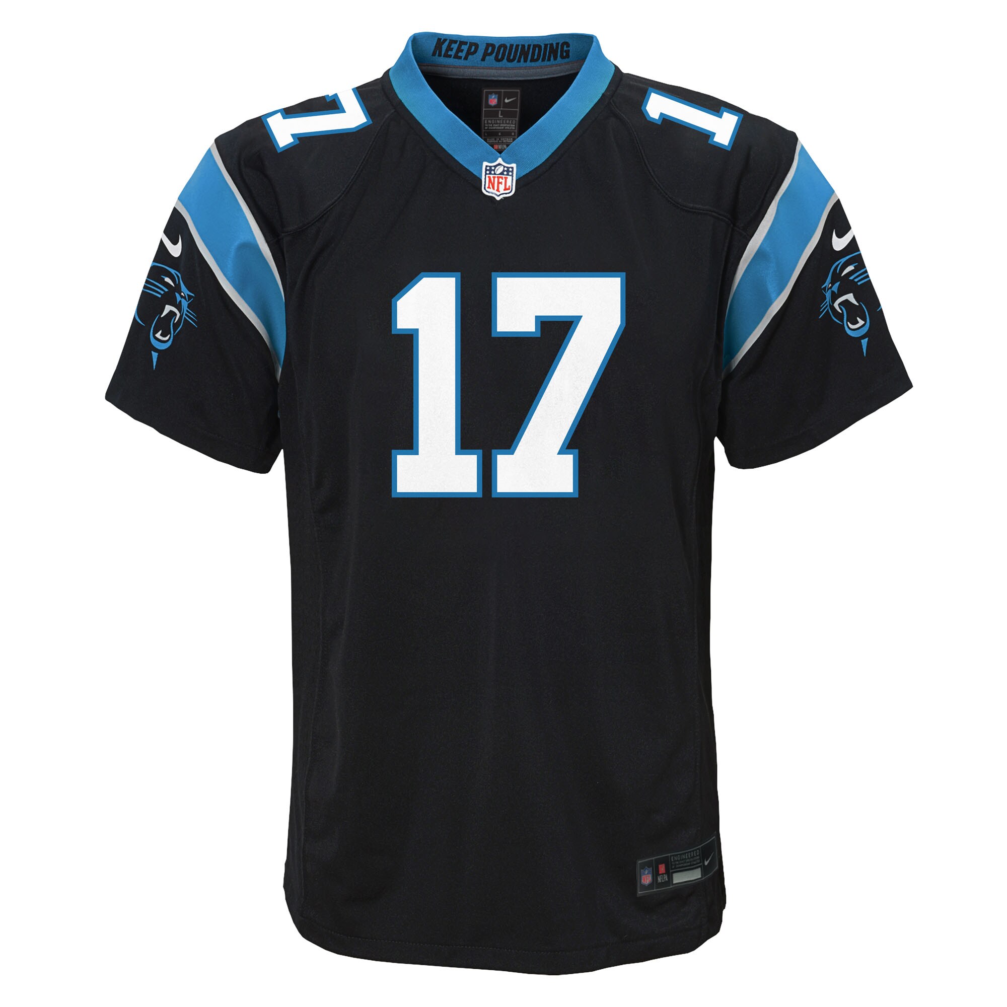 Xavier Legette Carolina Panthers Nike Youth Team Game Jersey – Black Clowdercats