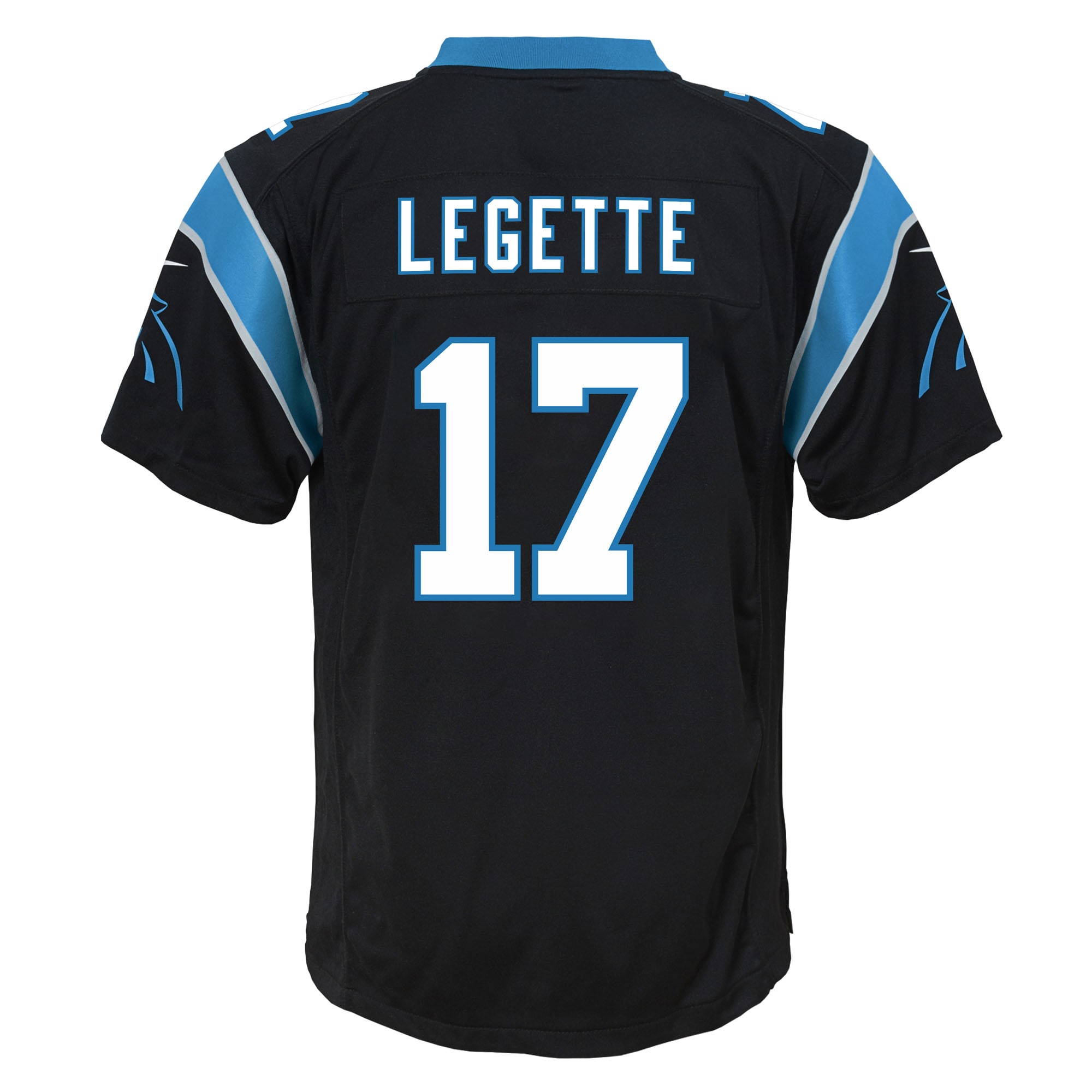 Xavier Legette Carolina Panthers Nike Youth Team Game Jersey – Black Clowdercats