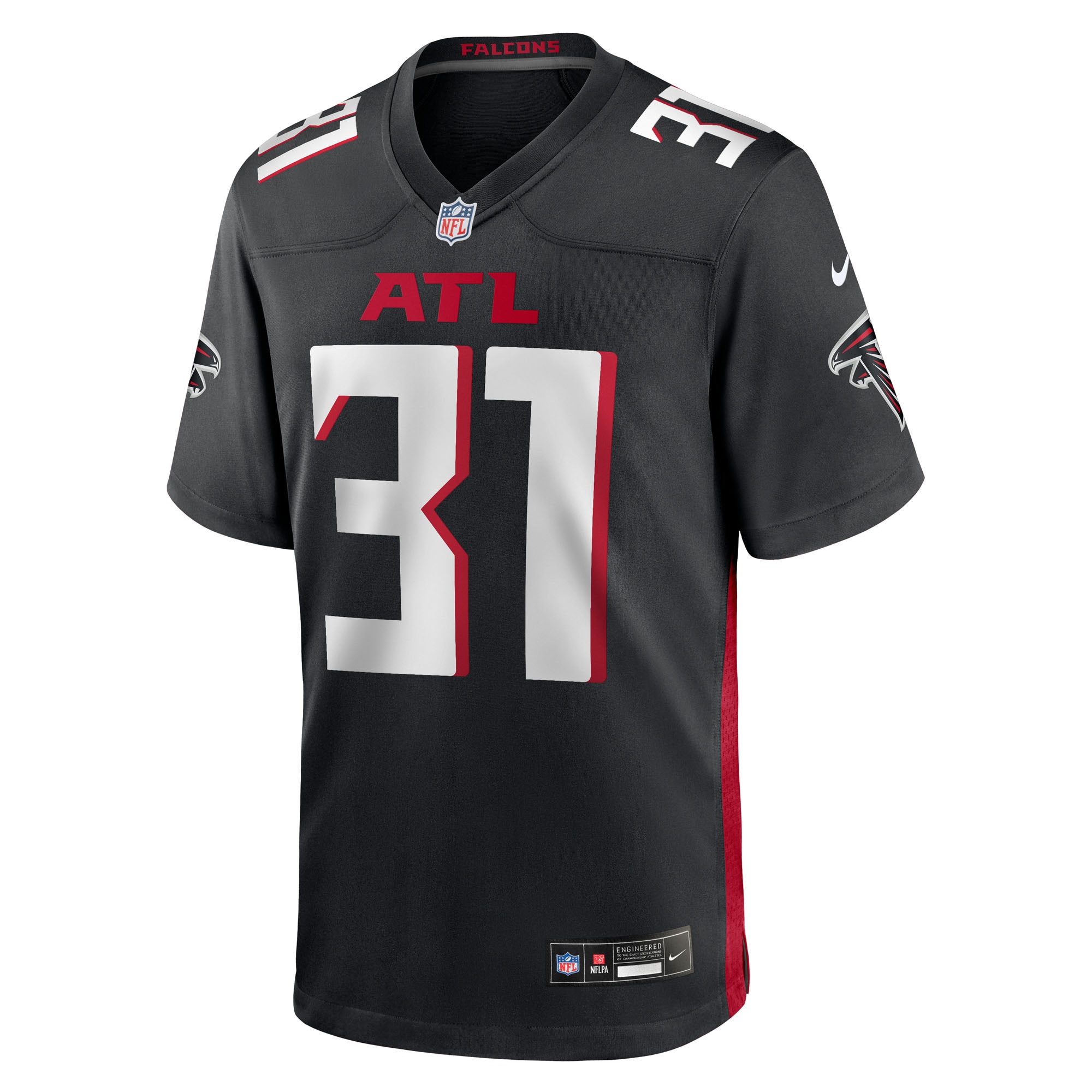 Xavier Watts Atlanta Falcons Nike Team Game Jersey – Black Clowdercats