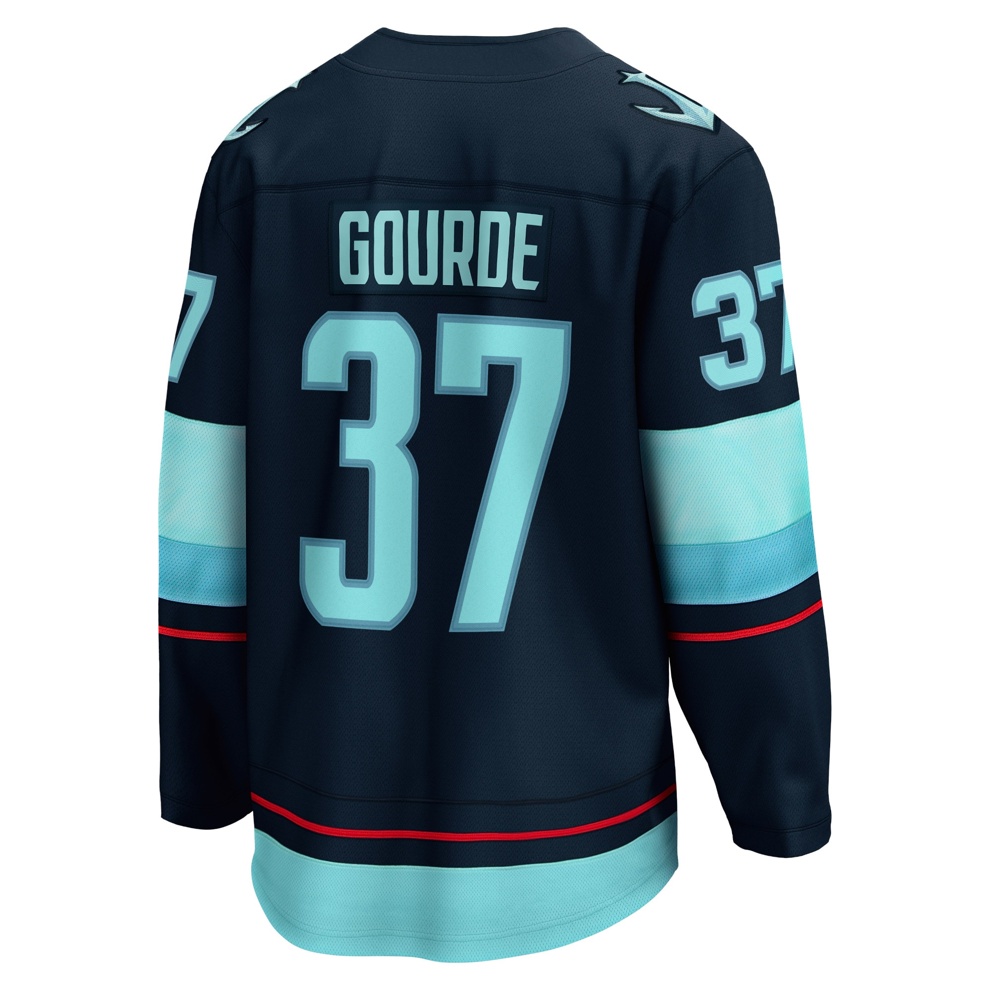 Yanni Gourde Seattle Kraken Fanatics Home Breakaway Player Jersey – Deep Sea Blue Clowdercats