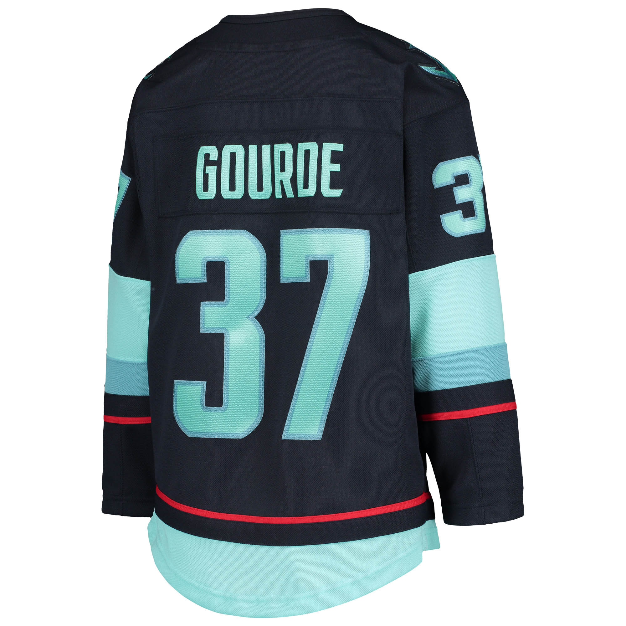Yanni Gourde Seattle Kraken Youth Home Premier Player Jersey – Deep Sea Blue Clowdercats