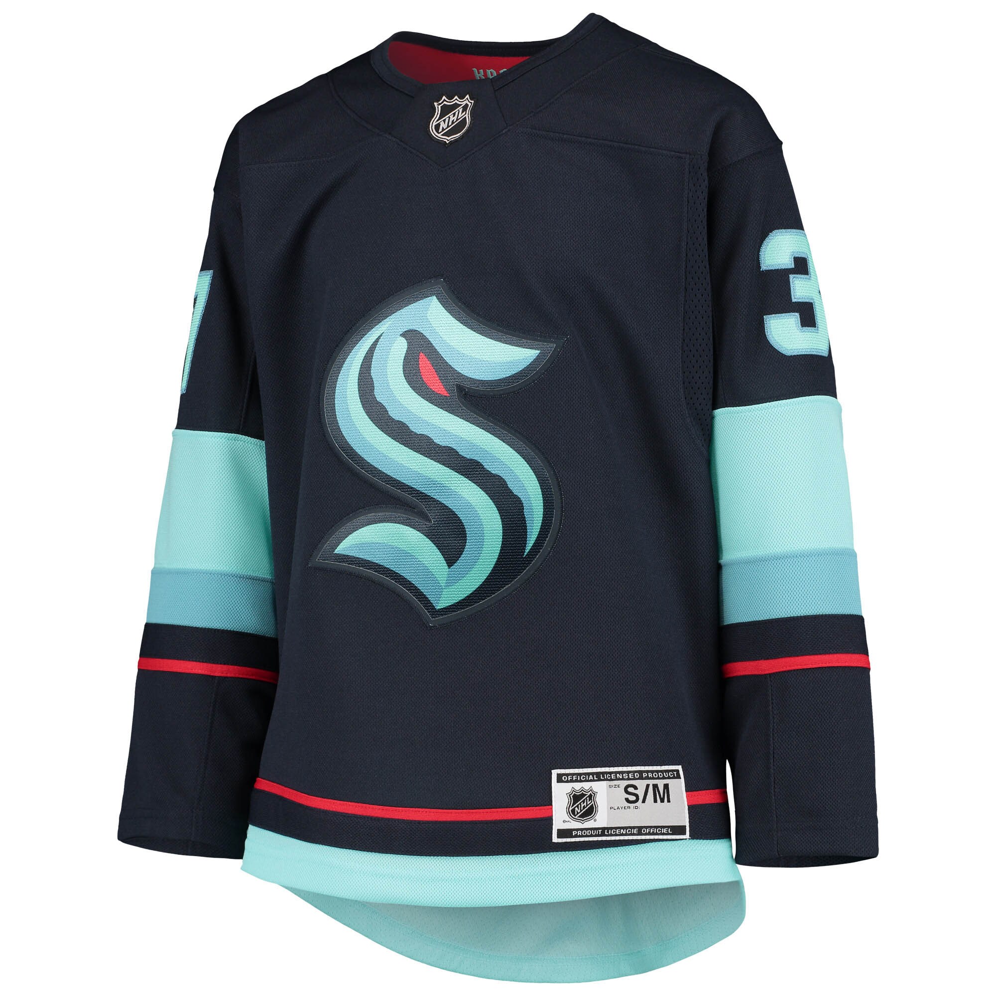 Yanni Gourde Seattle Kraken Youth Home Premier Player Jersey – Deep Sea Blue Clowdercats