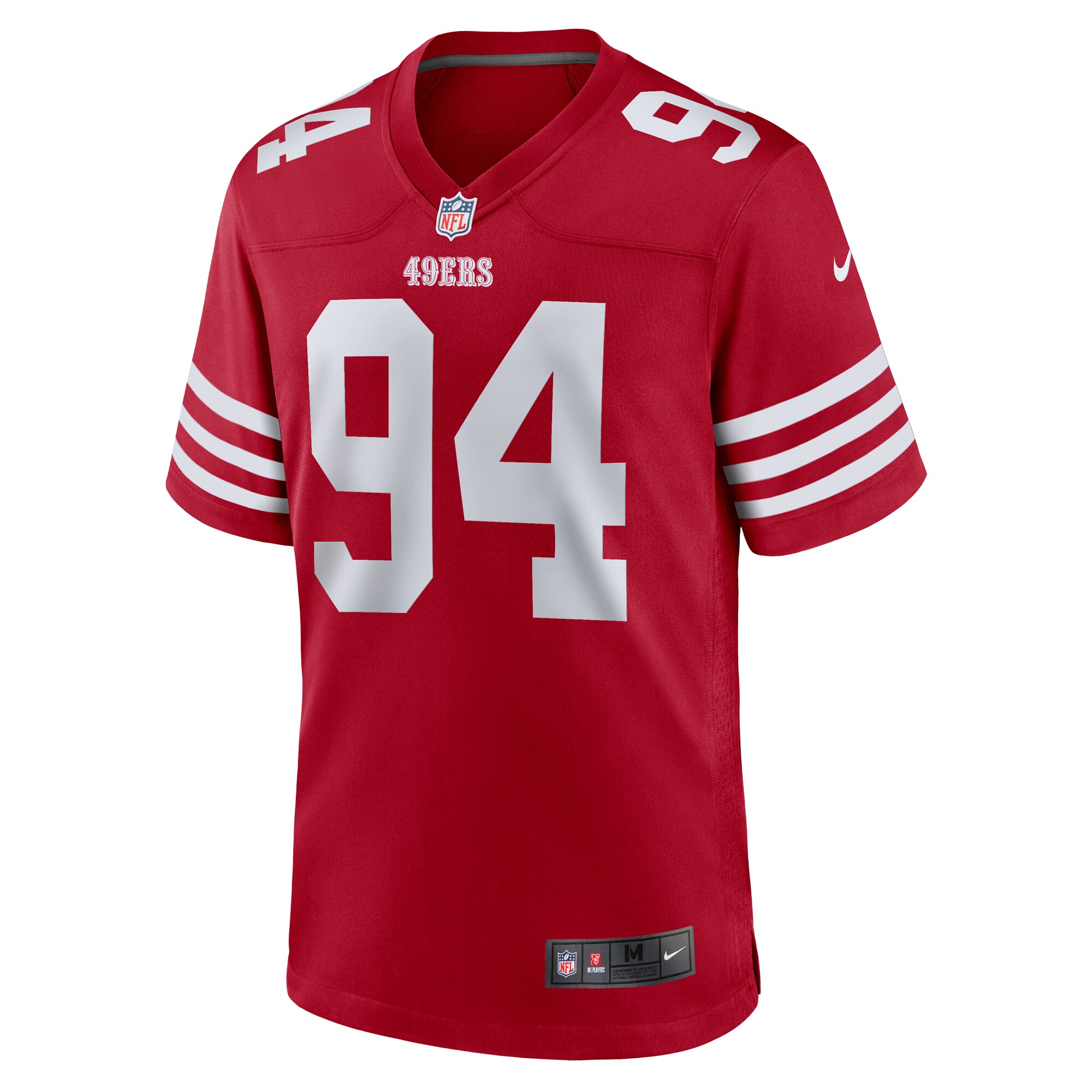 Yetur Gross-Matos San Francisco 49ers Nike Team Game Jersey – Scarlet Clowdercats