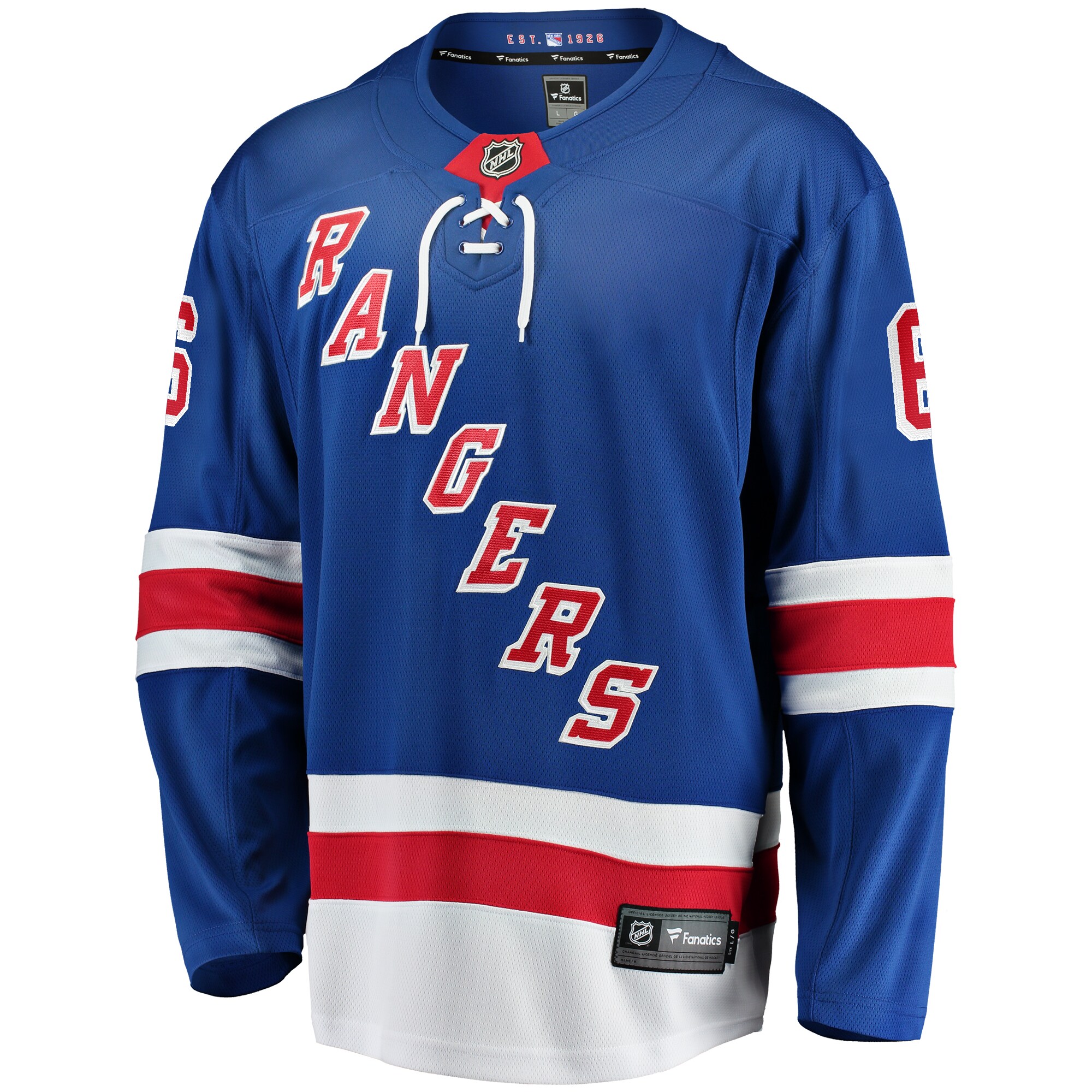 Zac Jones New York Rangers Fanatics Home Premier Breakaway Player Jersey – Blue Clowdercats