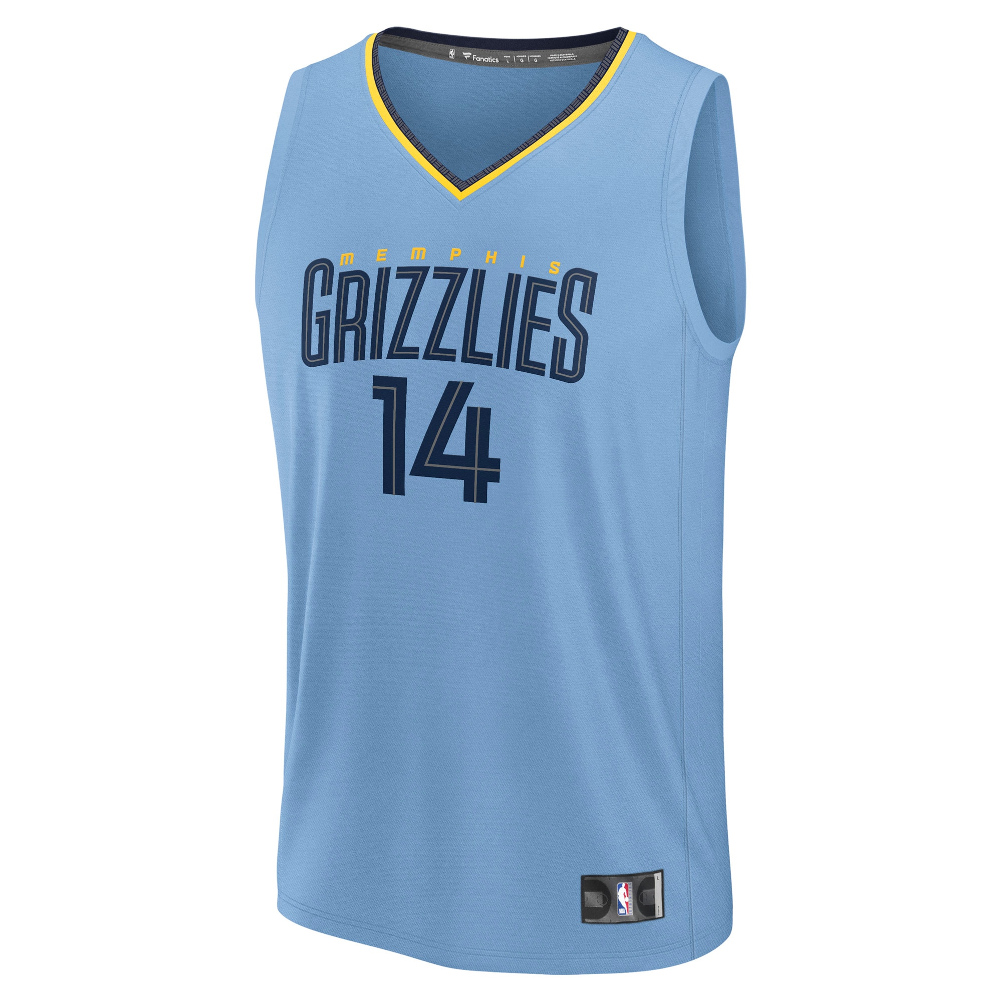 Zach Edey Memphis Grizzlies Fanatics Fast Break Replica Player Jersey – Statement Edition – Light Blue Clowdercats