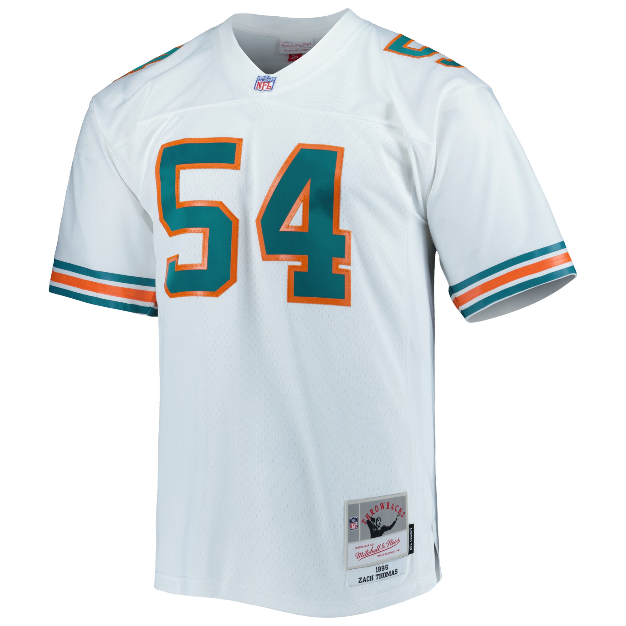 Zach Thomas Miami Dolphins Mitchell & Ness Legacy Replica Jersey – White Clowdercats