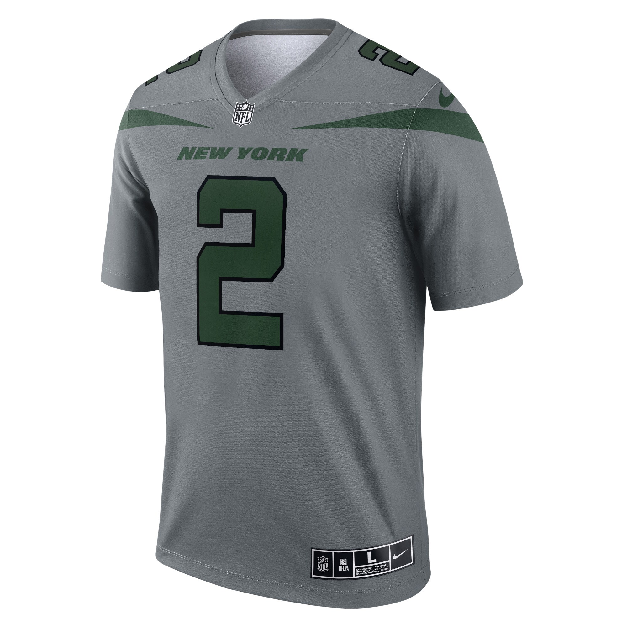 Zach Wilson New York Jets Nike Inverted Legend Player Performance Top – Gray Clowdercats