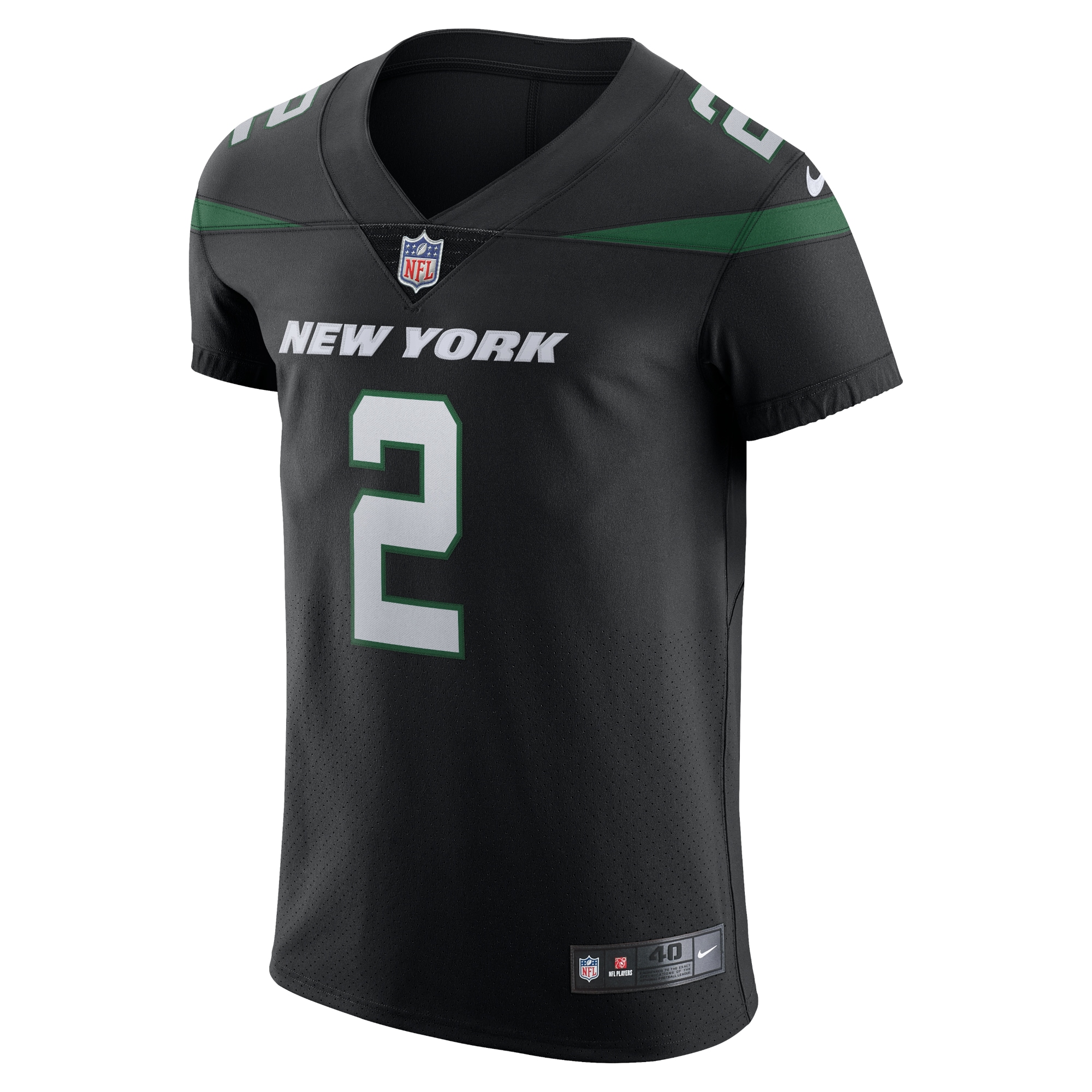 Zach Wilson New York Jets Nike Vapor Elite Jersey – Stealth Black Clowdercats