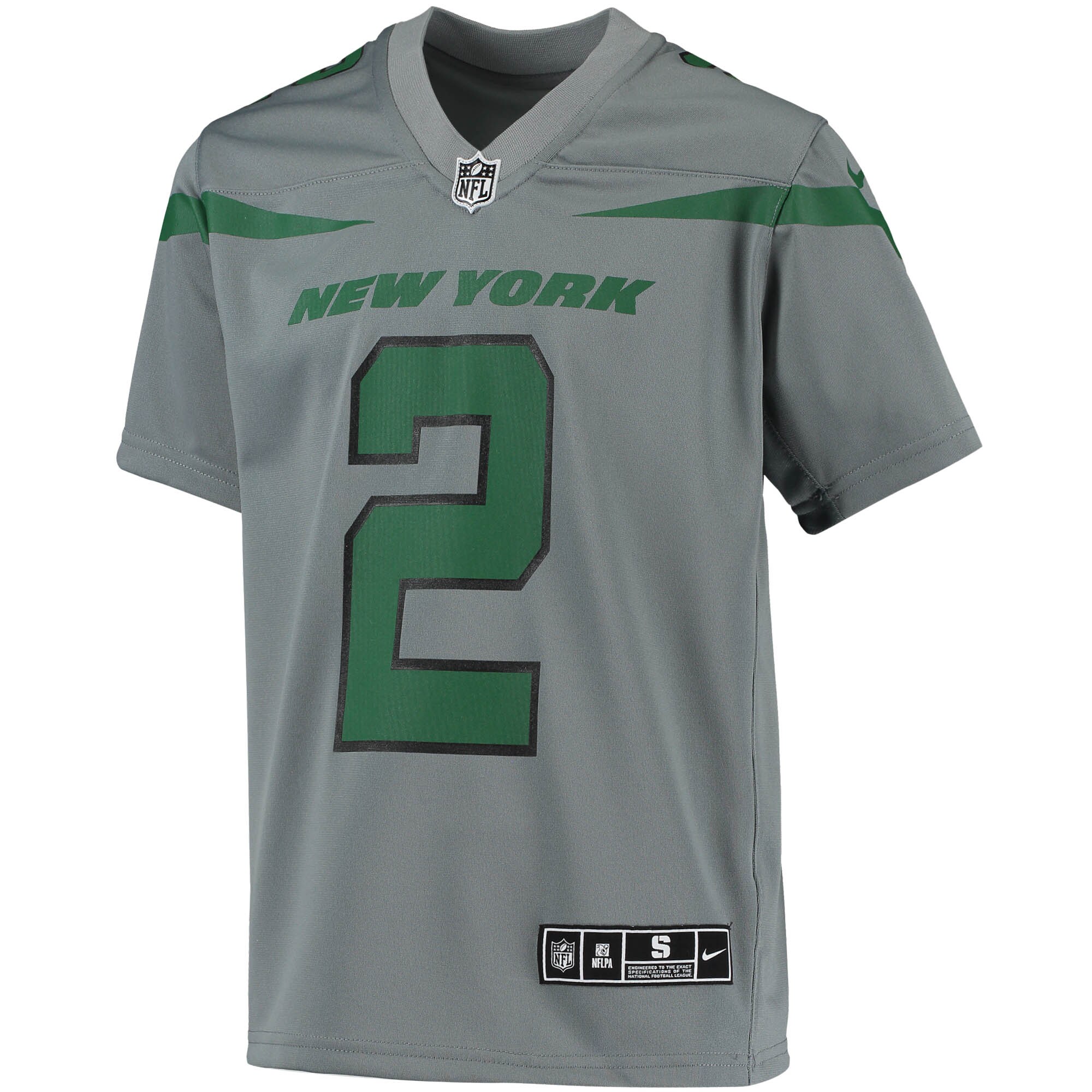 Zach Wilson New York Jets Nike Youth Inverted Team Game Jersey – Gray Clowdercats