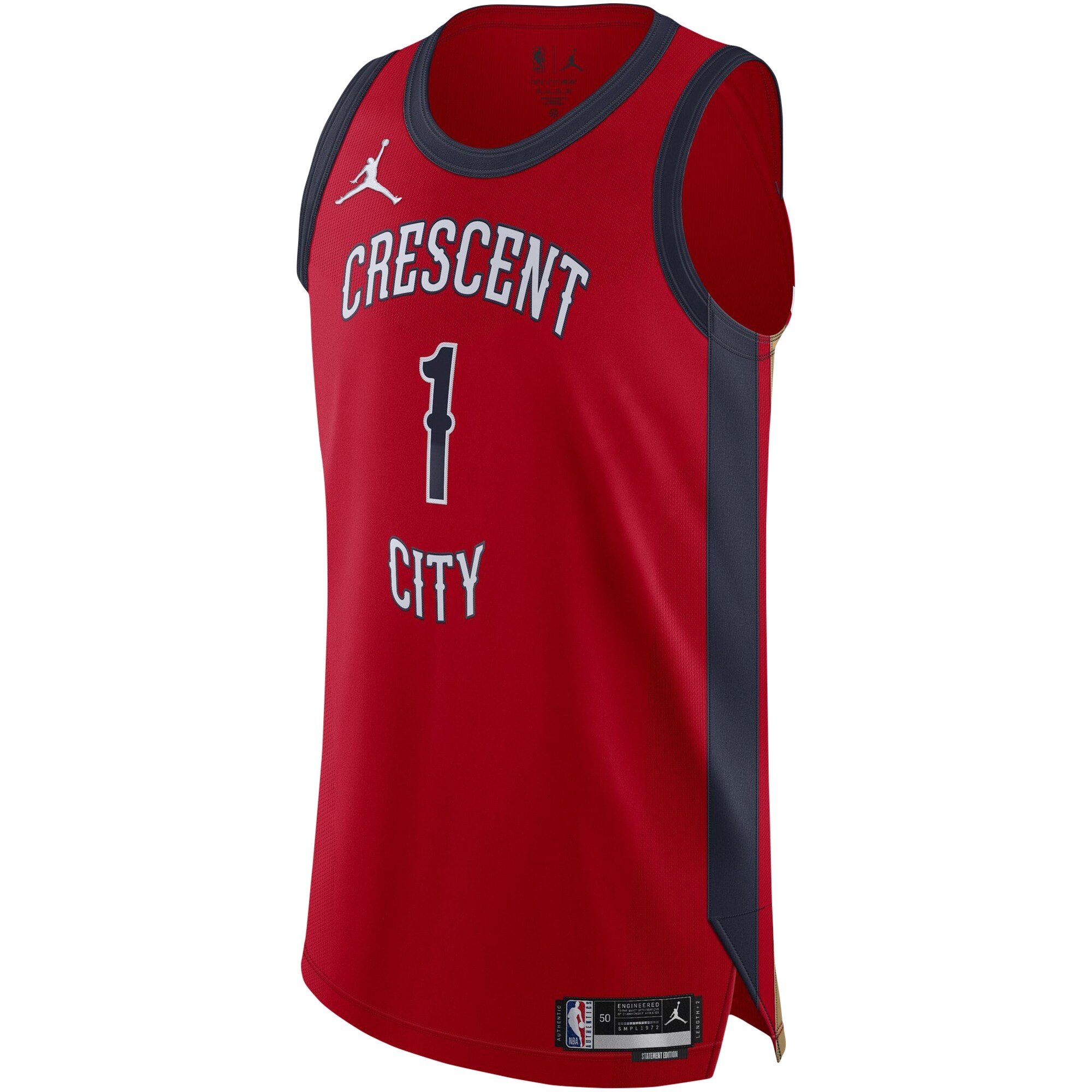 Zion Williamson New Orleans Pelicans Jordan Brand Authentic Jersey – Statement Edition – Red Clowdercats