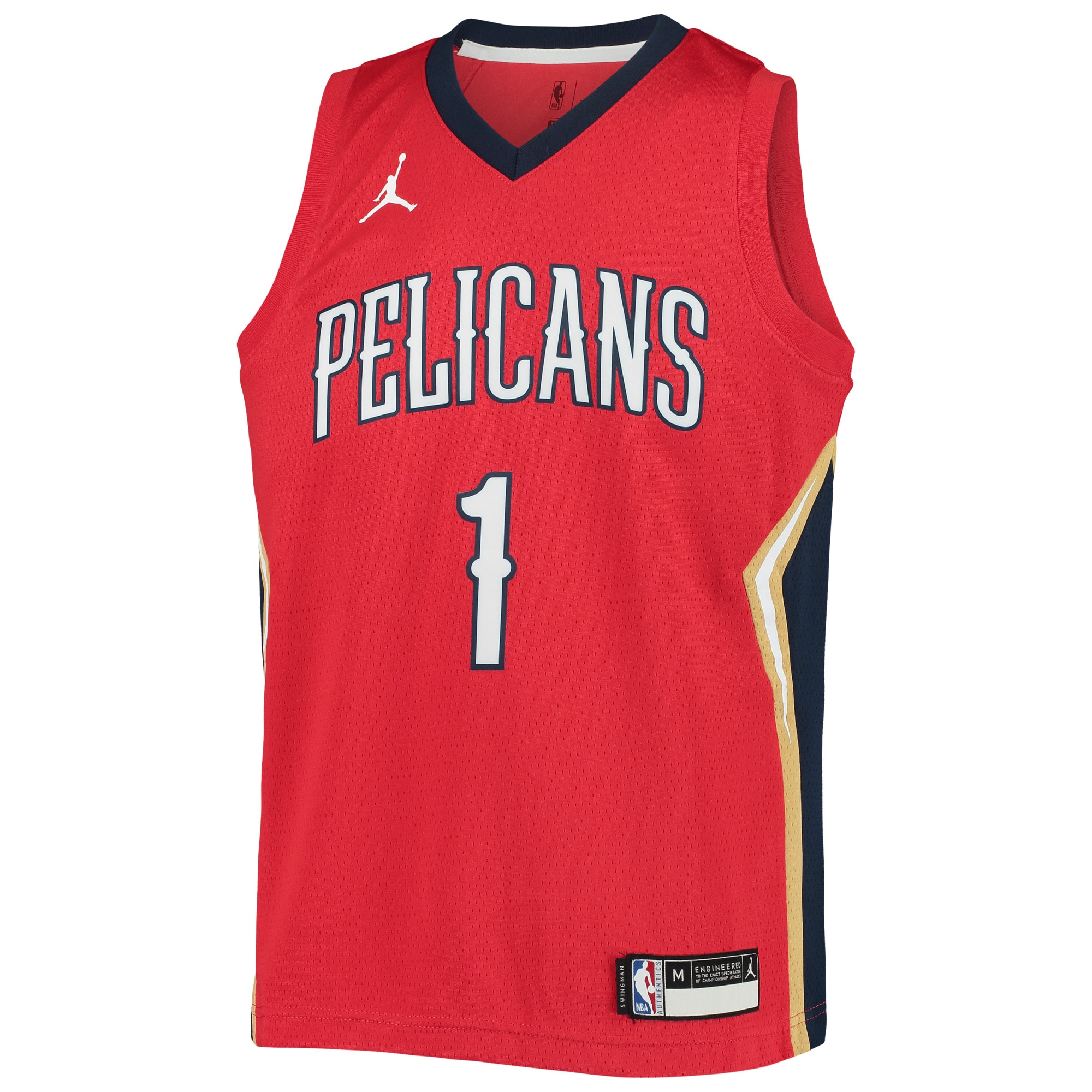 Zion Williamson New Orleans Pelicans Jordan Brand Youth 2020/21 Swingman Player Jersey – Statement Edition – Red Clowdercats