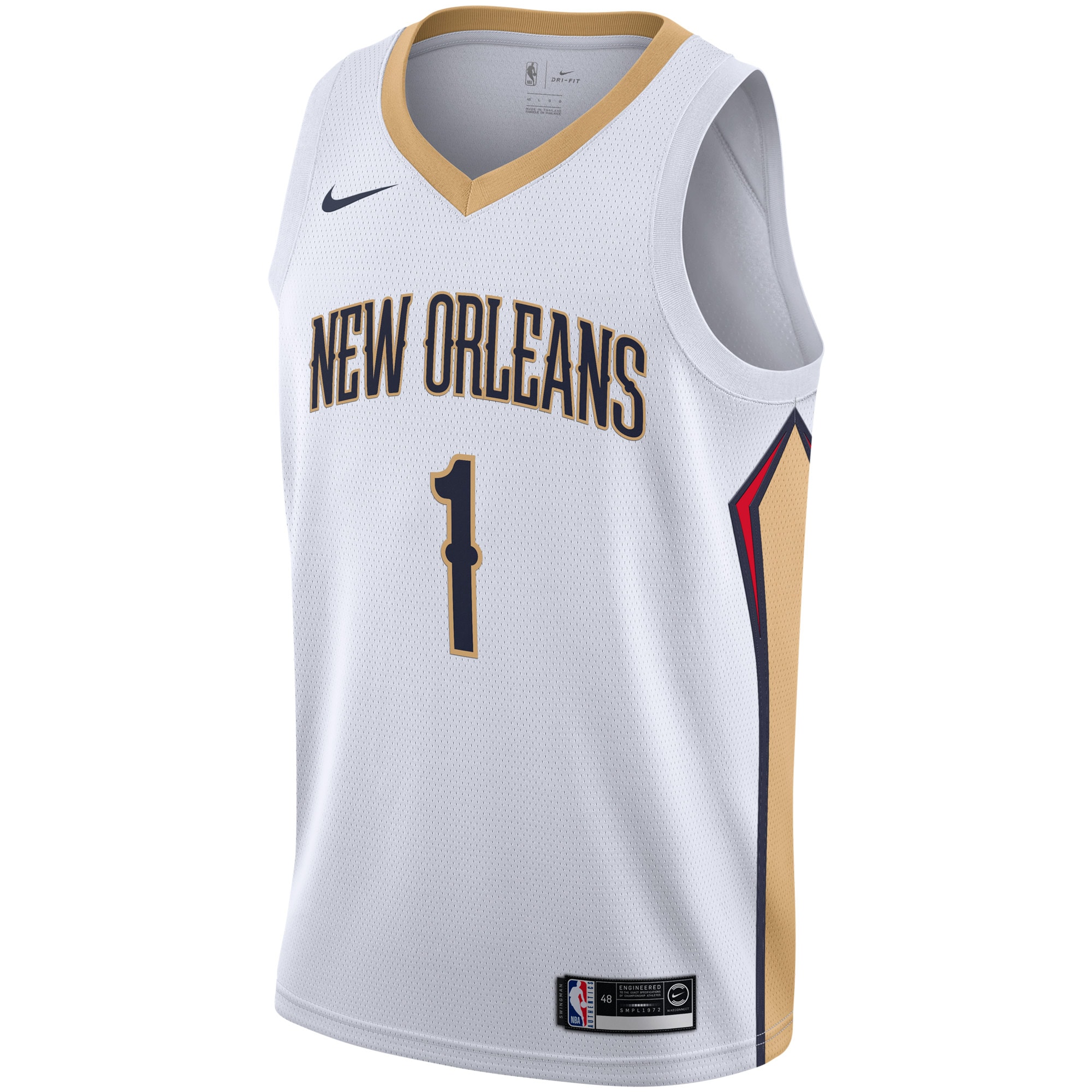 Zion Williamson New Orleans Pelicans Nike 2019/2020 Swingman Jersey – Association Edition – White Clowdercats