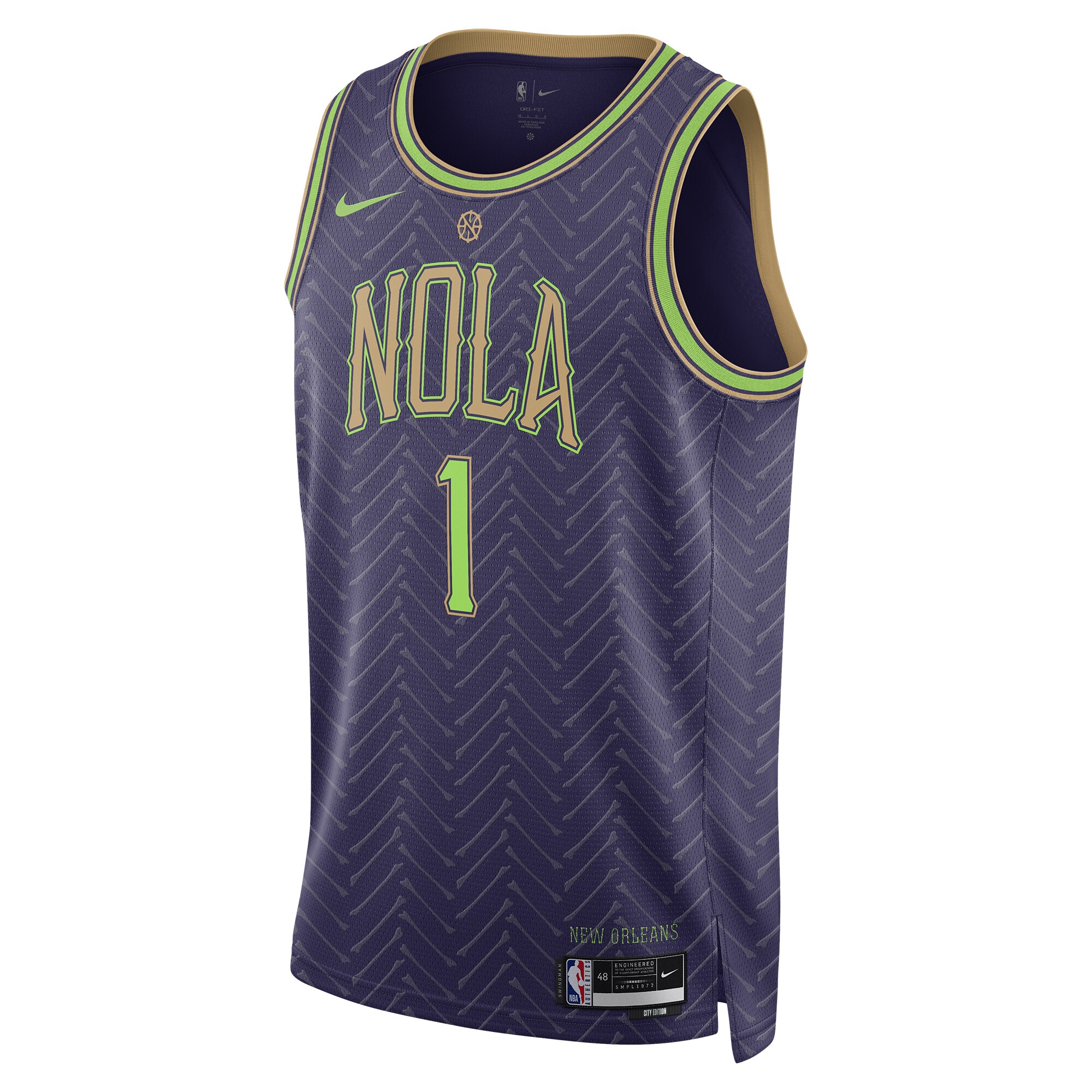 Zion Williamson New Orleans Pelicans Nike Unisex 2024/25 Swingman Player Jersey – City Edition – Purple Clowdercats