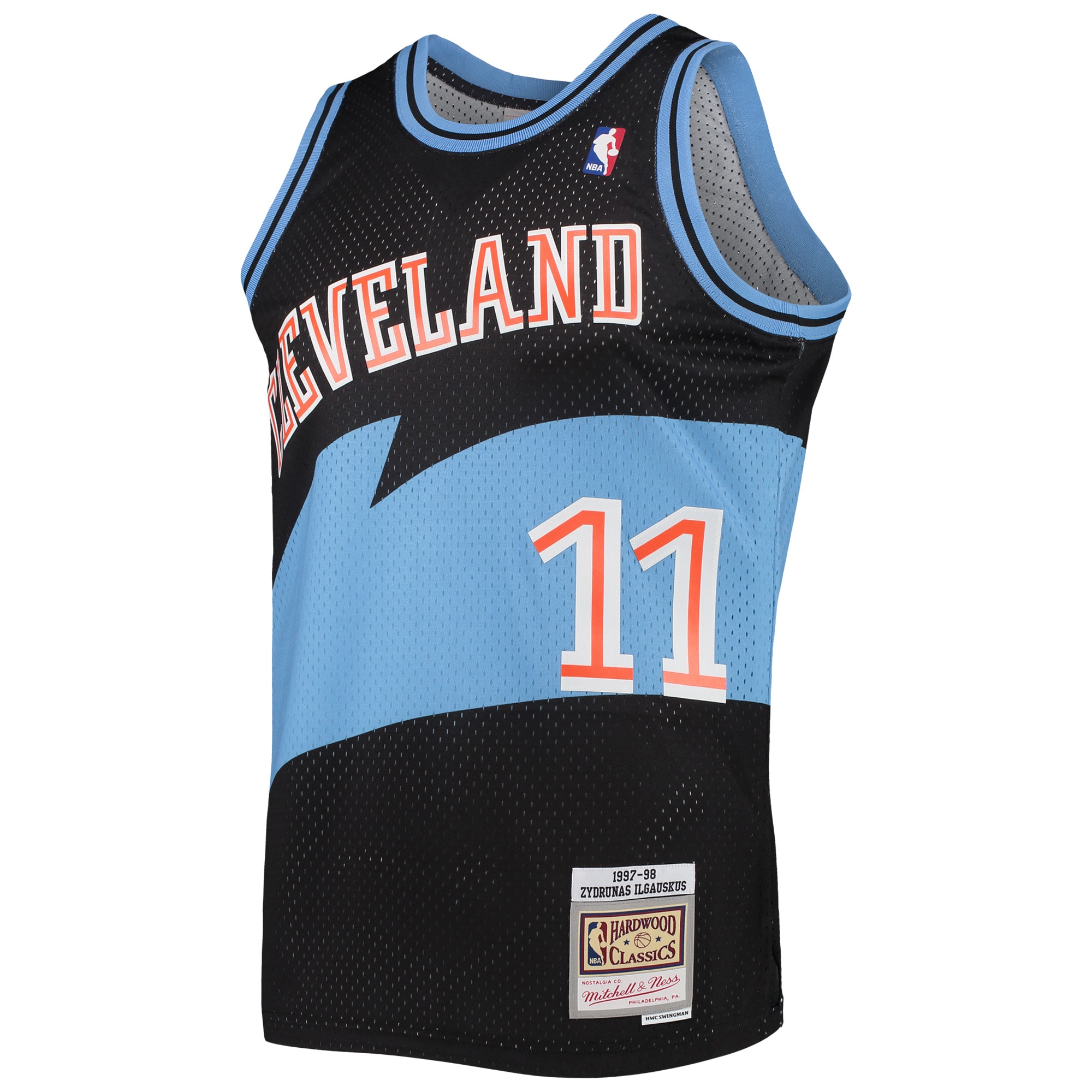 Zydrunas Ilgauskas Cleveland Cavaliers Mitchell & Ness Hardwood Classics Swingman Jersey – Black Clowdercats